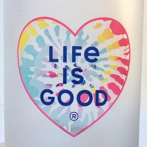 Life Is Good Cocktail Glass Tumbler Inspirational Drinkware Heart Candleholder - Picture 8 of 11